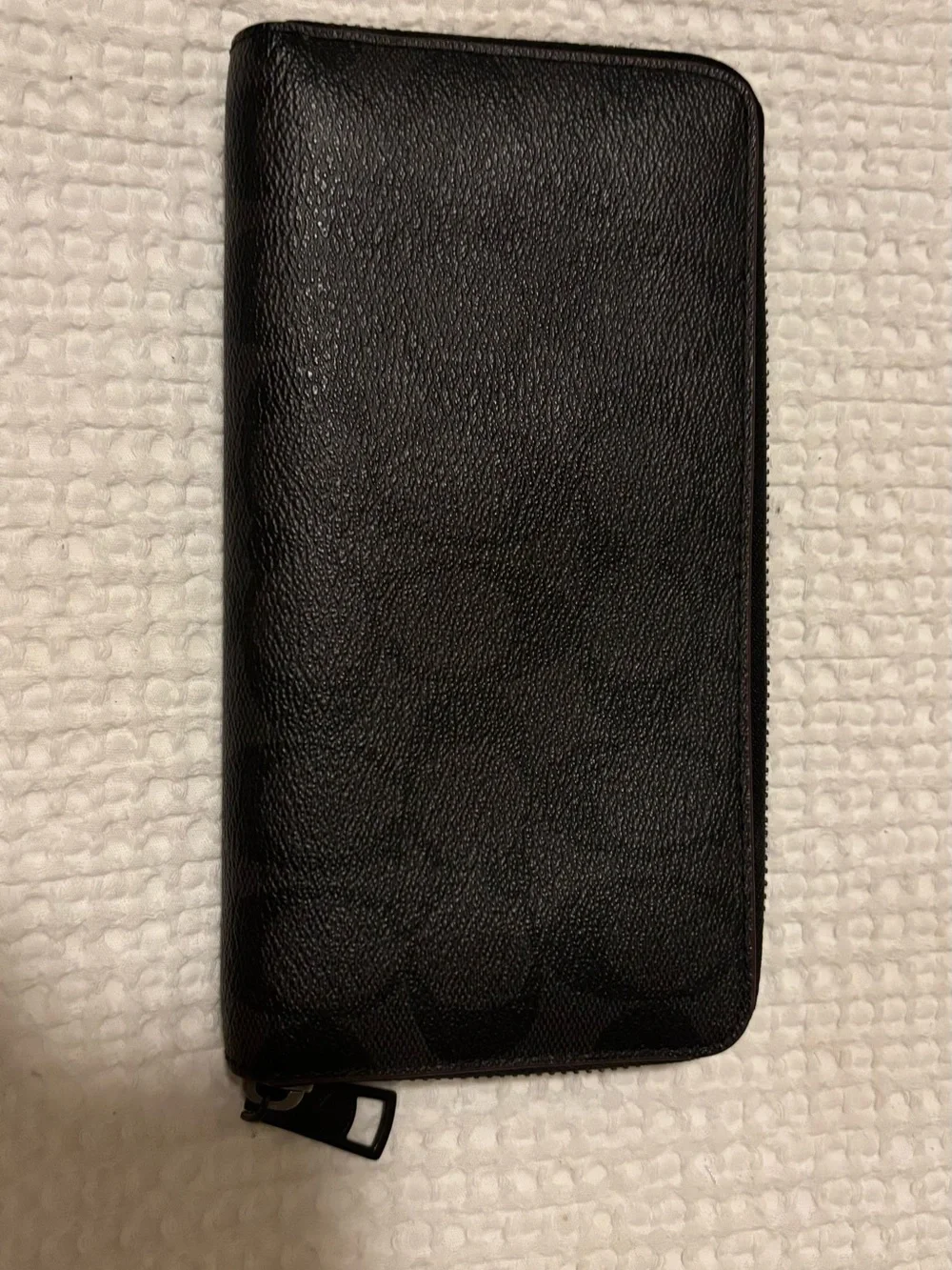 Coach Black wallet with Smooth Logo Panel